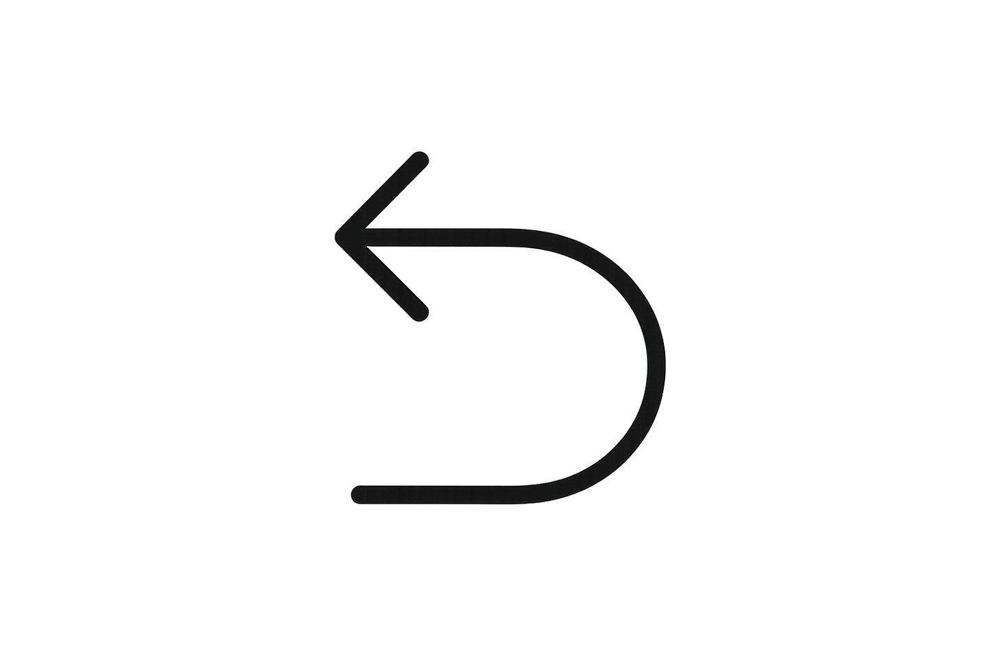 return icon, thin lines